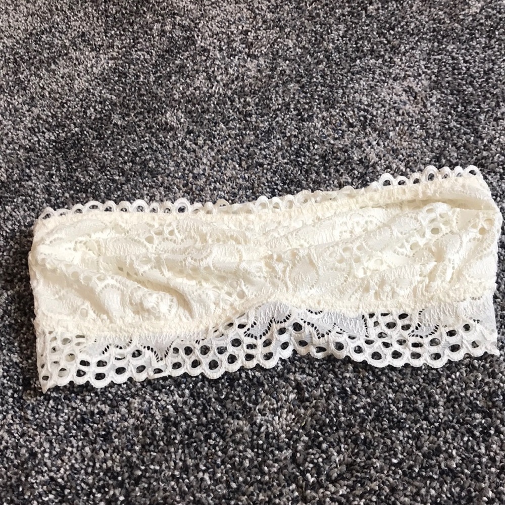 aerie white bandeau bralette